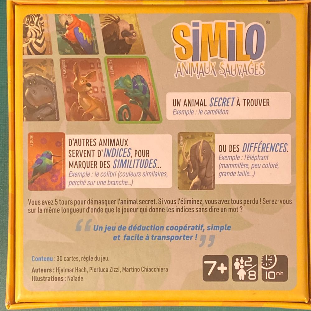 Similo Animaux Sauvages  (2-8) board game collectible [Barcode 3421272828814] - Main Image 2