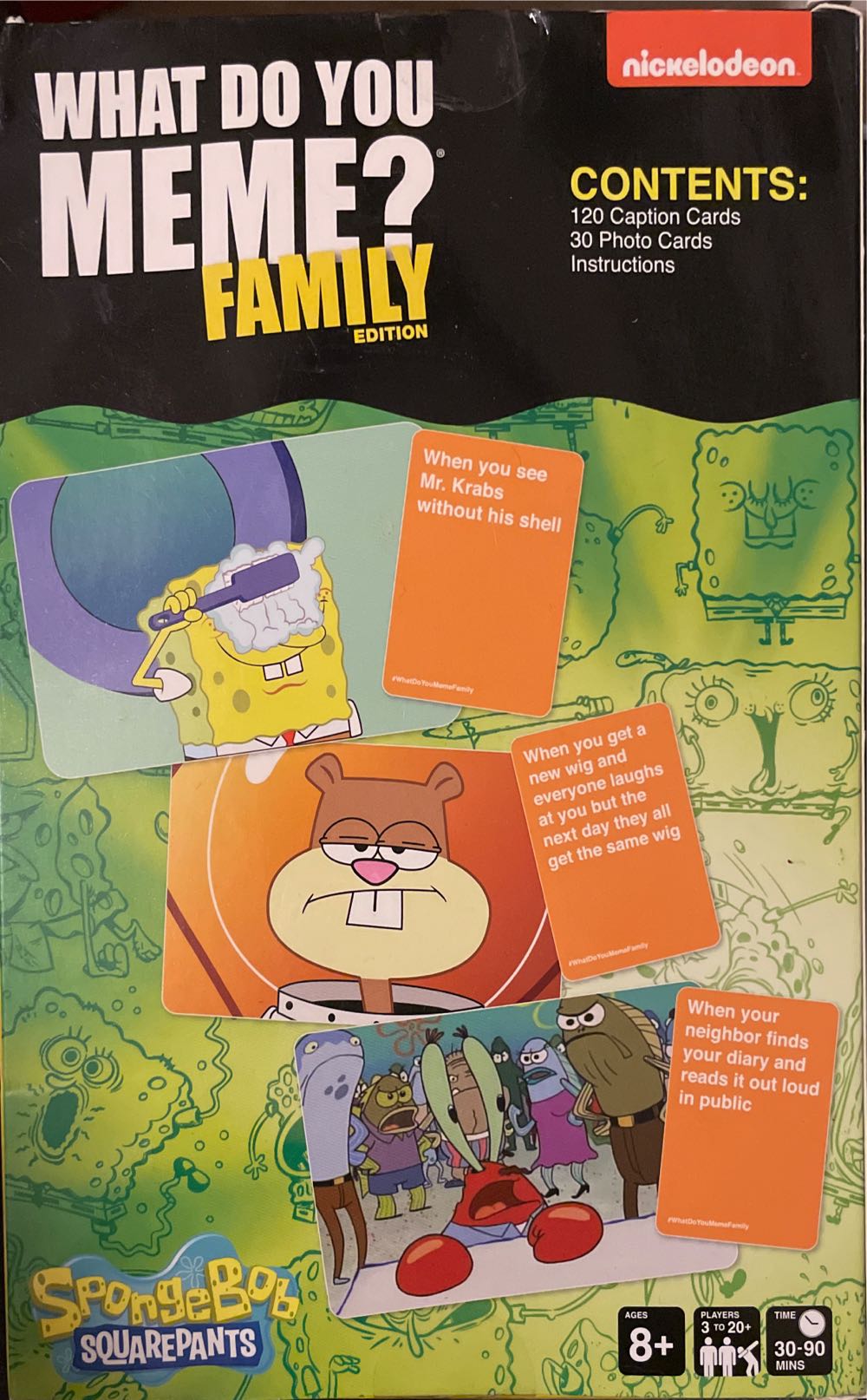 What Do You Meme?® Family Featuring Spongebob Squarepants  (3+) board game collectible [Barcode 810816032405] - Main Image 3