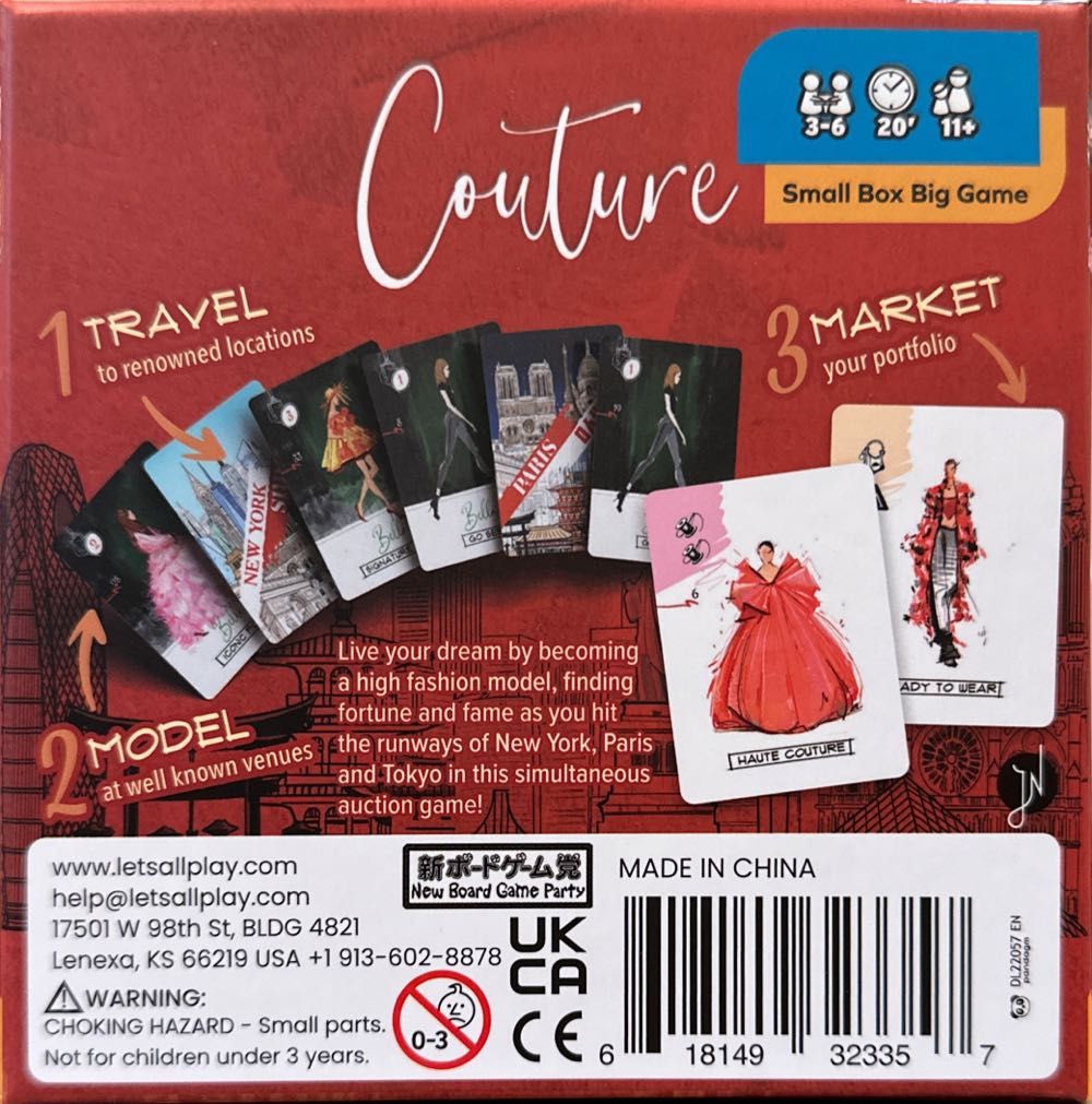 Couture  (3-4) board game collectible [Barcode 618149323357] - Main Image 2