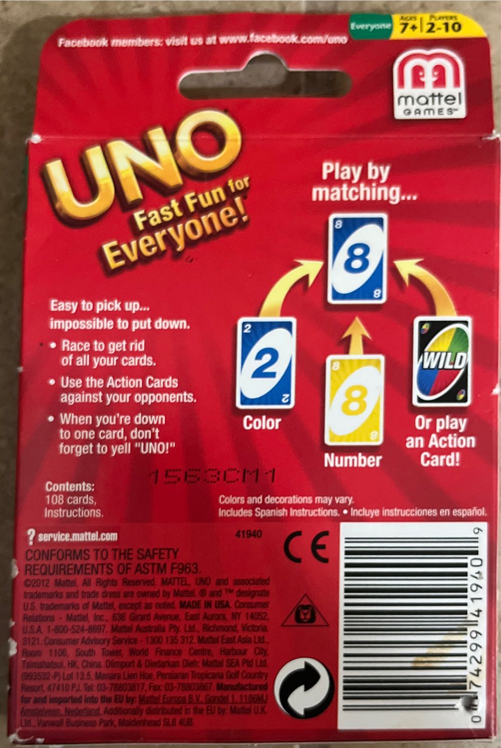 UNO  (2-10) board game collectible - Main Image 2