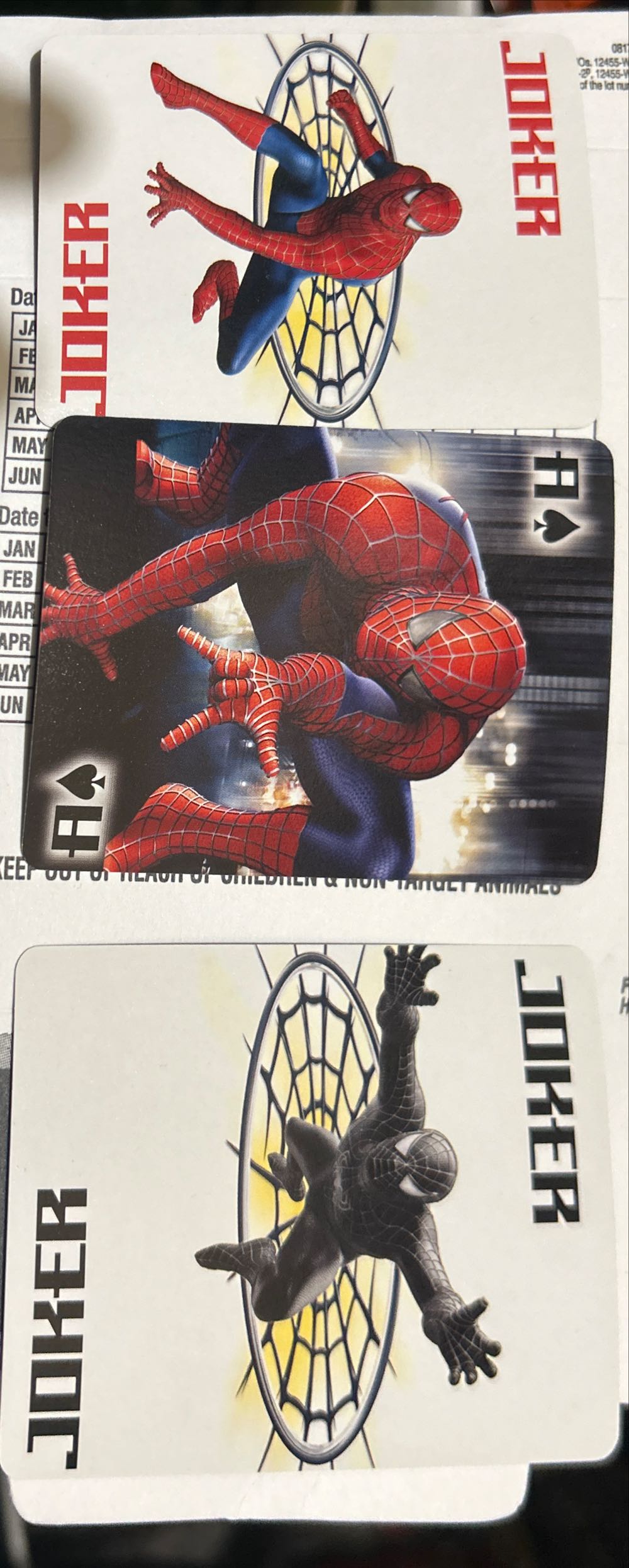 Black 3 Playing Cards Bicycle Brand Black Spider Man Sealed Movie Nib New  board game collectible [Barcode 073854013960] - Main Image 2