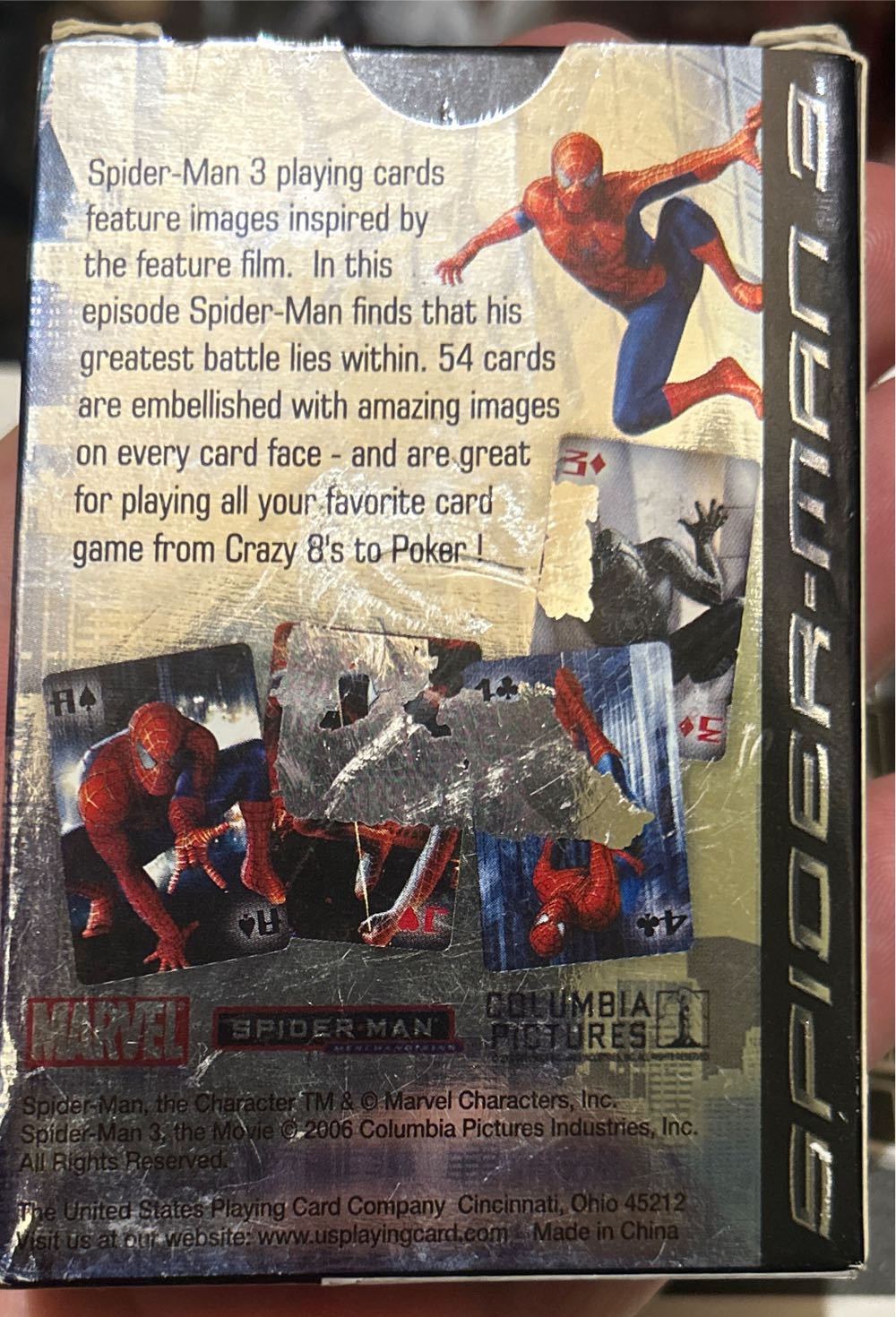 Black 3 Playing Cards Bicycle Brand Black Spider Man Sealed Movie Nib New  board game collectible [Barcode 073854013960] - Main Image 3