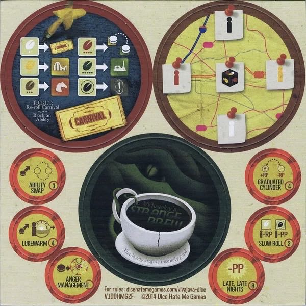 VivaJava The Coffe Game: The Dice Game - Game if the Year Expansion  (1-4) board game collectible - Main Image 2