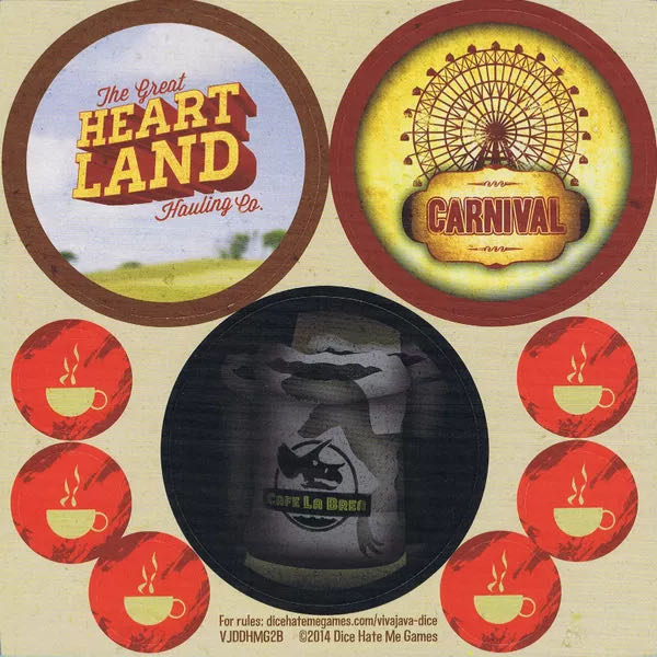 VivaJava The Coffe Game: The Dice Game - Game if the Year Expansion  (1-4) board game collectible - Main Image 4