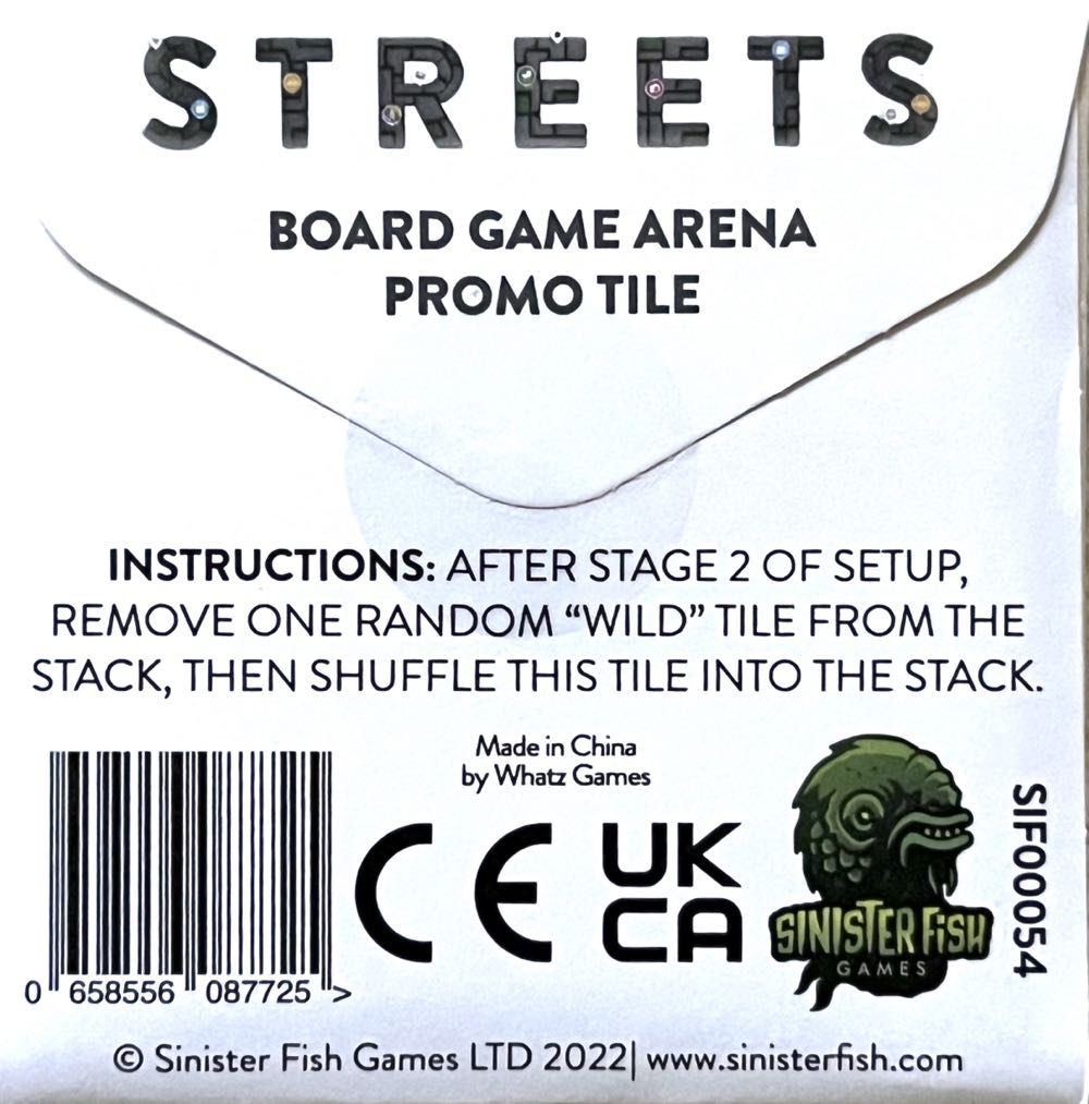 Streets: Board Game Arena Promo Tile  board game collectible [Barcode 658556087725] - Main Image 2