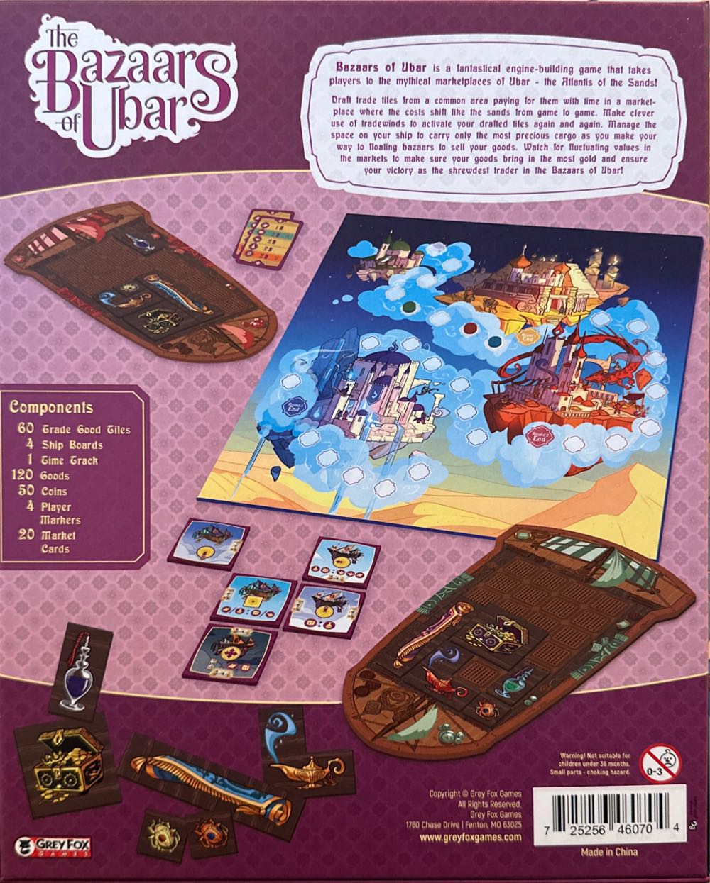 The Bazaars of Ubar  (2-4) board game collectible [Barcode 725256460704] - Main Image 2