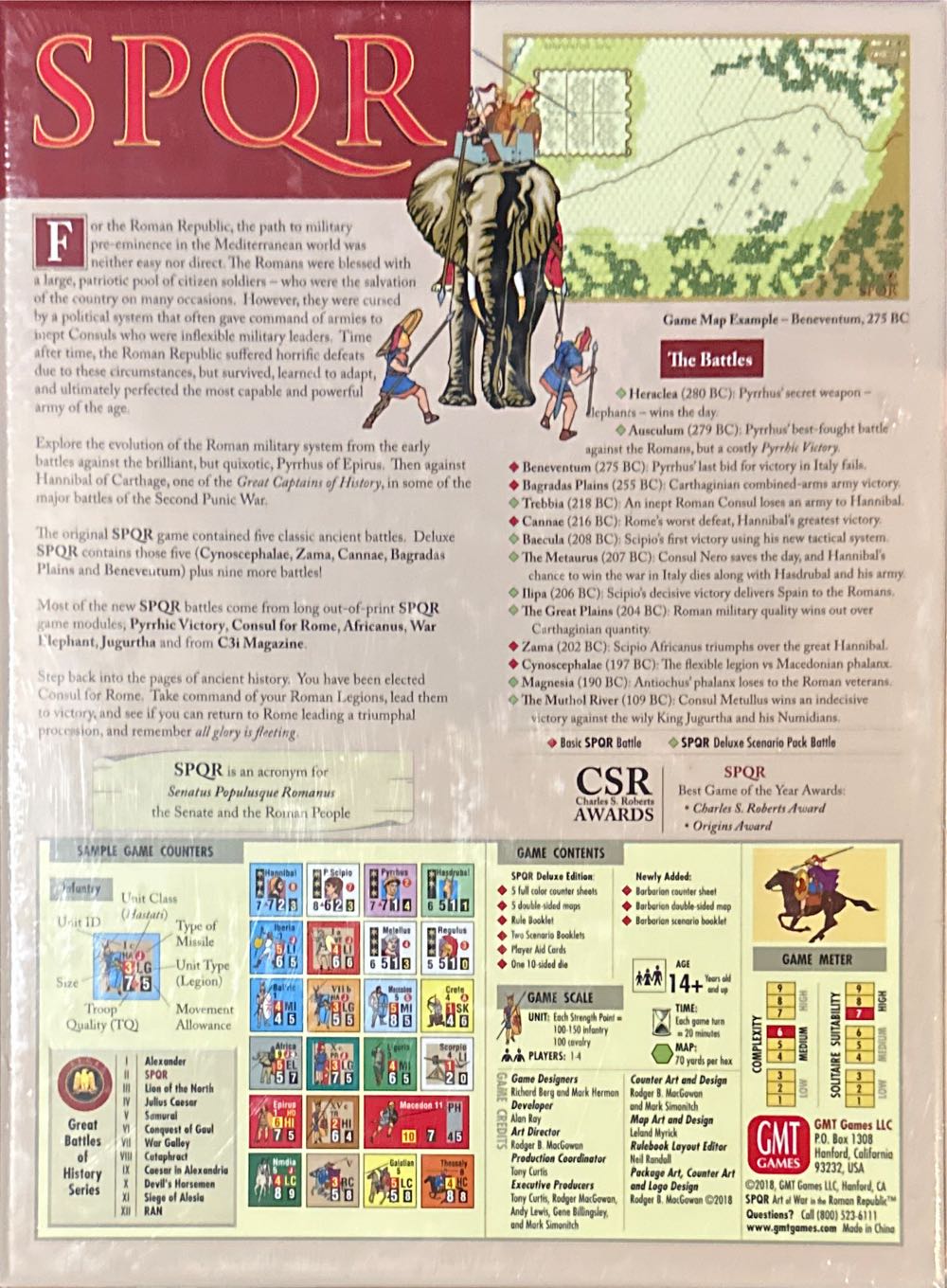 GBoH Vol II: SPQR  (1-4) board game collectible [Barcode 817054011650] - Main Image 2