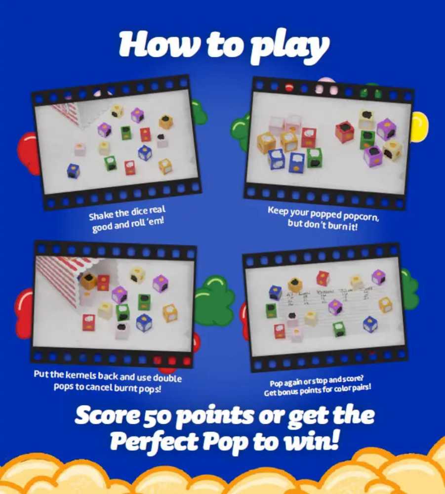 Gourmet Popcorn Dice  (2-6) board game collectible [Barcode 850024976238] - Main Image 2