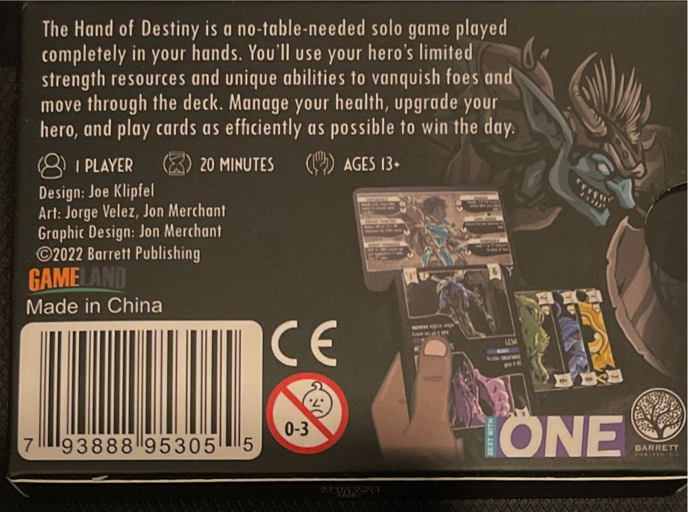 The Hand Of Destiny  board game collectible [Barcode 793888953055] - Main Image 2