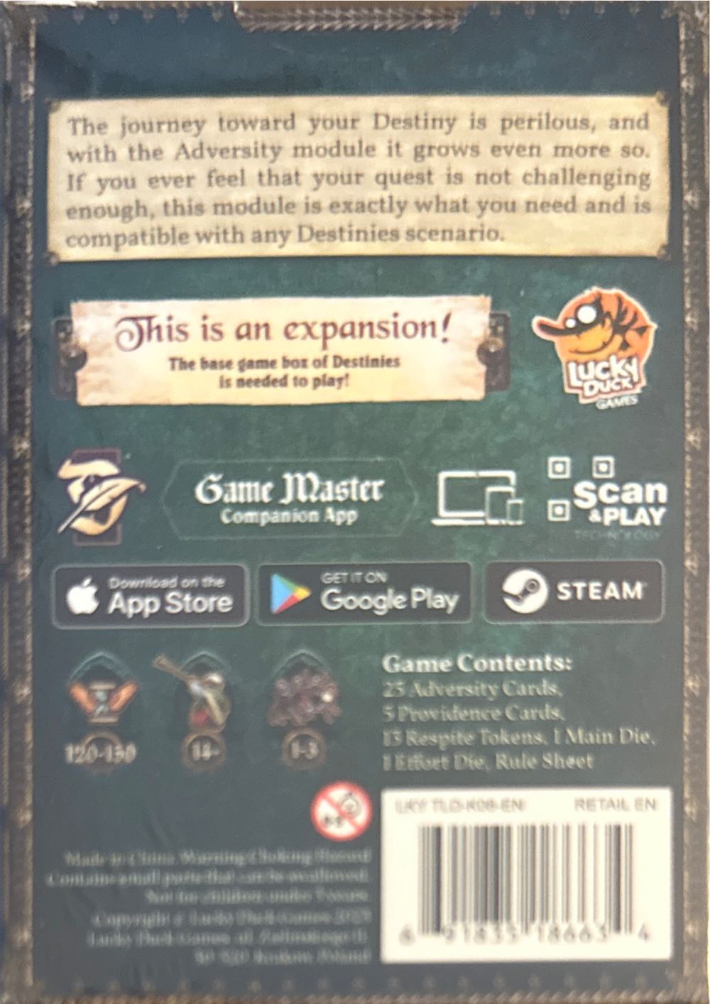 Destinies: Adversity Module  (1-3) board game collectible [Barcode 691835186634] - Main Image 2