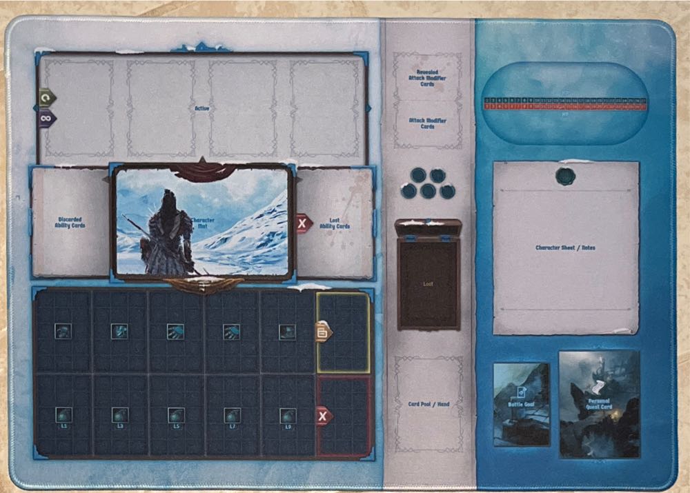 Gloomhaven: Large Player Mat - 2 Sided  board game collectible - Main Image 2