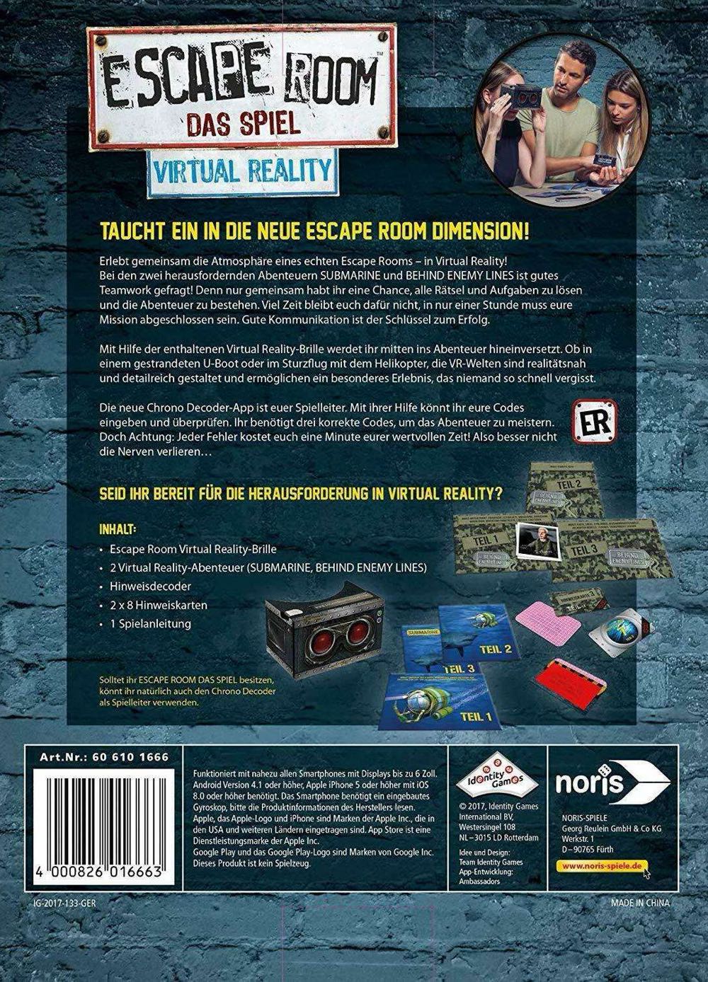 Escape Room Virtual Reality  (2-5) board game collectible [Barcode 4000826016663] - Main Image 2