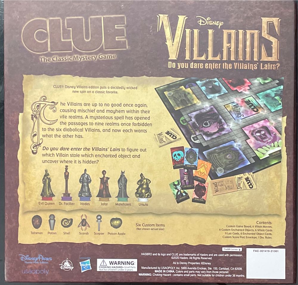 Clue: Disney Villains  (3-6) board game collectible - Main Image 2