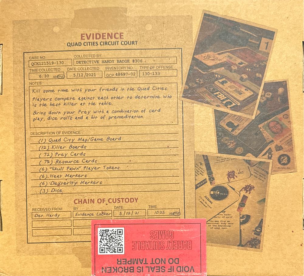 Quad City Killers  (1-6) board game collectible - Main Image 2