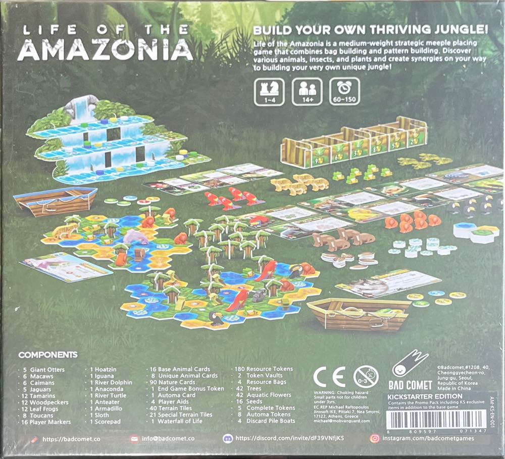 Life Of The Amazonia Kickstarter Edition  (1-4) board game collectible [Barcode 8809597071347] - Main Image 3