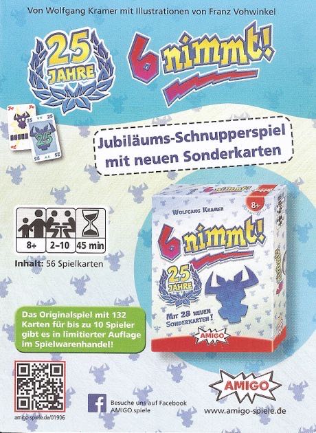 6 Nimmt! 25 Jahre  (2-10) board game collectible - Main Image 2