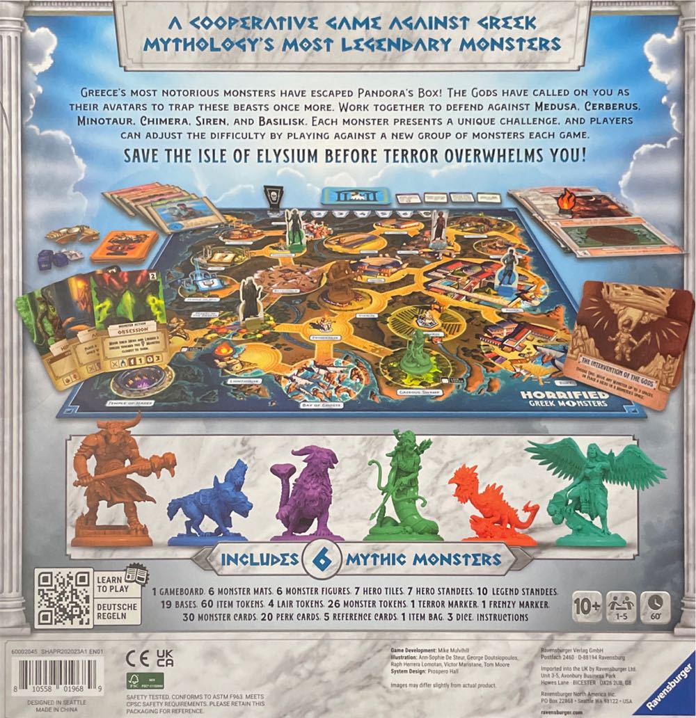 Horrified: Greek Monsters  (1-5) board game collectible [Barcode 810558019689] - Main Image 3