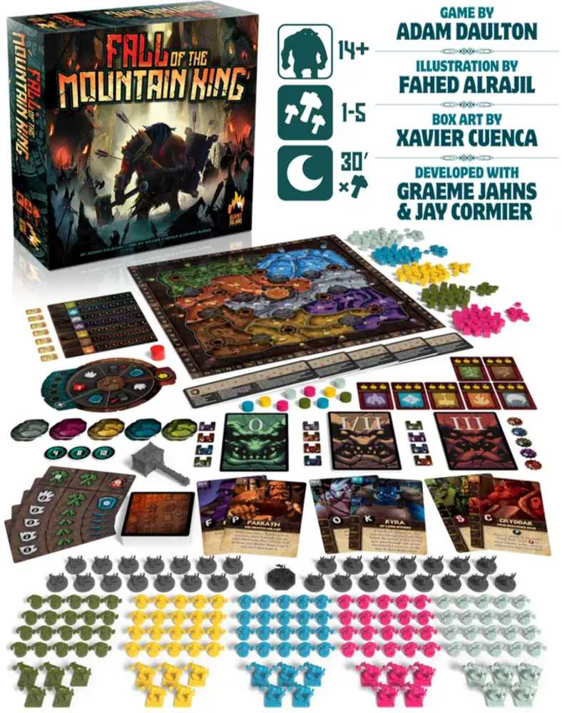 Fall of the Mountain King (Kickstarter Edition)  (5-Jan) board game collectible - Main Image 3