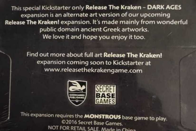 Monstrous: Release The Kraken Dark Age Edition  (5) board game collectible - Main Image 2