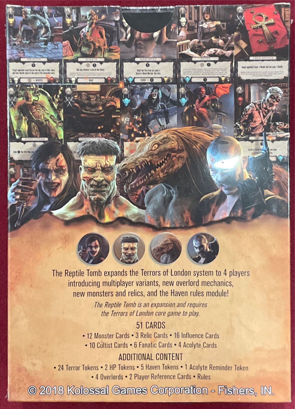 Terrors Of London: The Reptile Tomb  board game collectible - Main Image 2