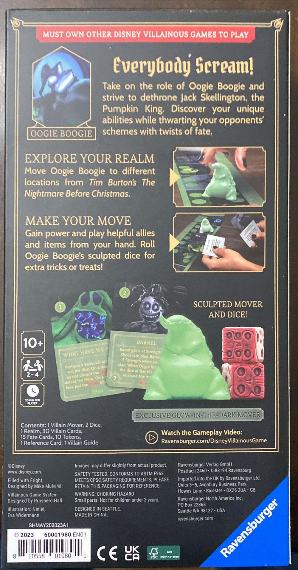 Villainous: Filled With Fright Game  (2-4) board game collectible [Barcode 810558019801] - Main Image 2