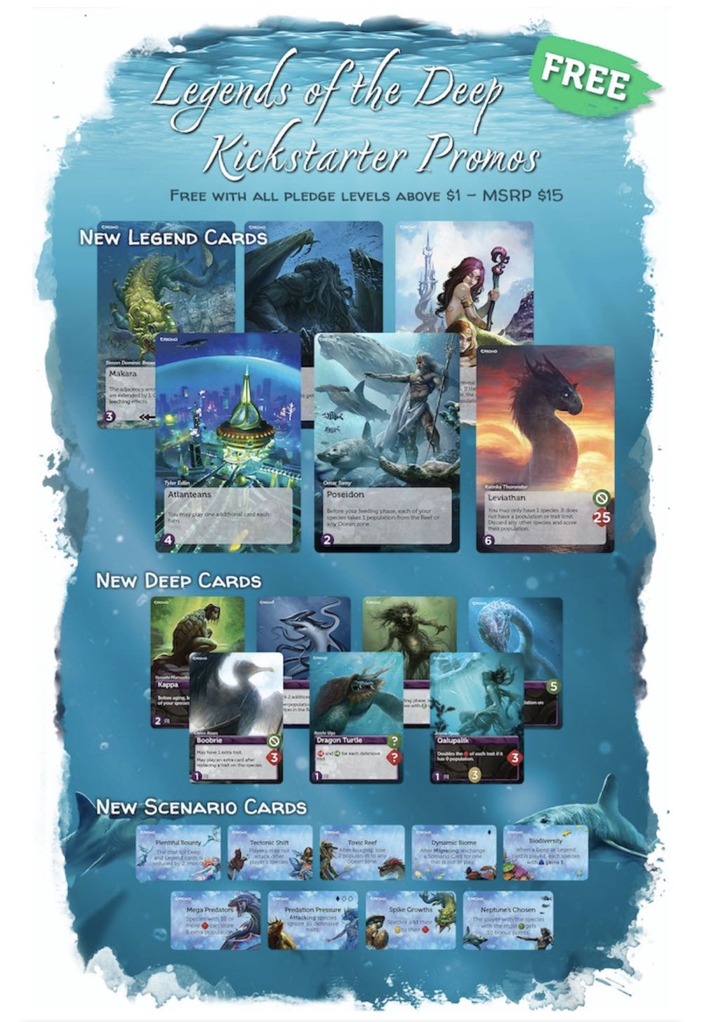 Oceans: Legends of the Deep  board game collectible [Barcode 892884000630] - Main Image 3