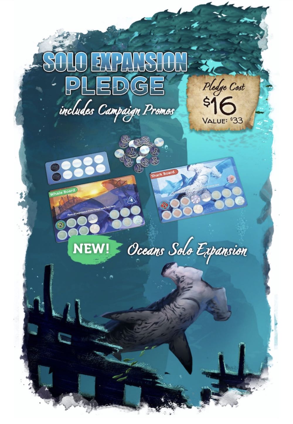 Oceans: Solo  (1) board game collectible [Barcode 892884000647] - Main Image 3
