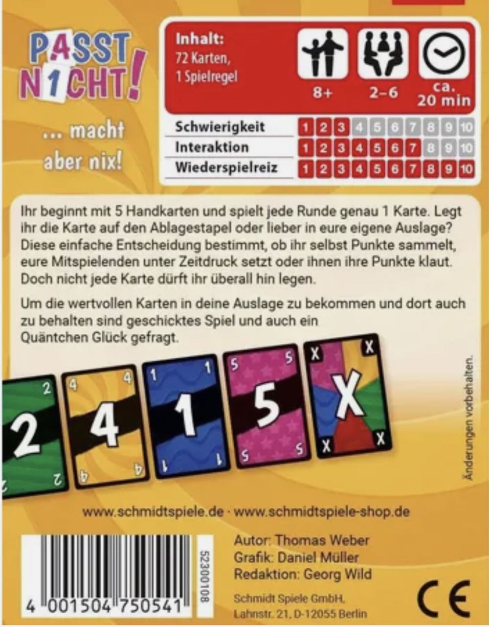 Passt nicht!  (2-6) board game collectible - Main Image 2