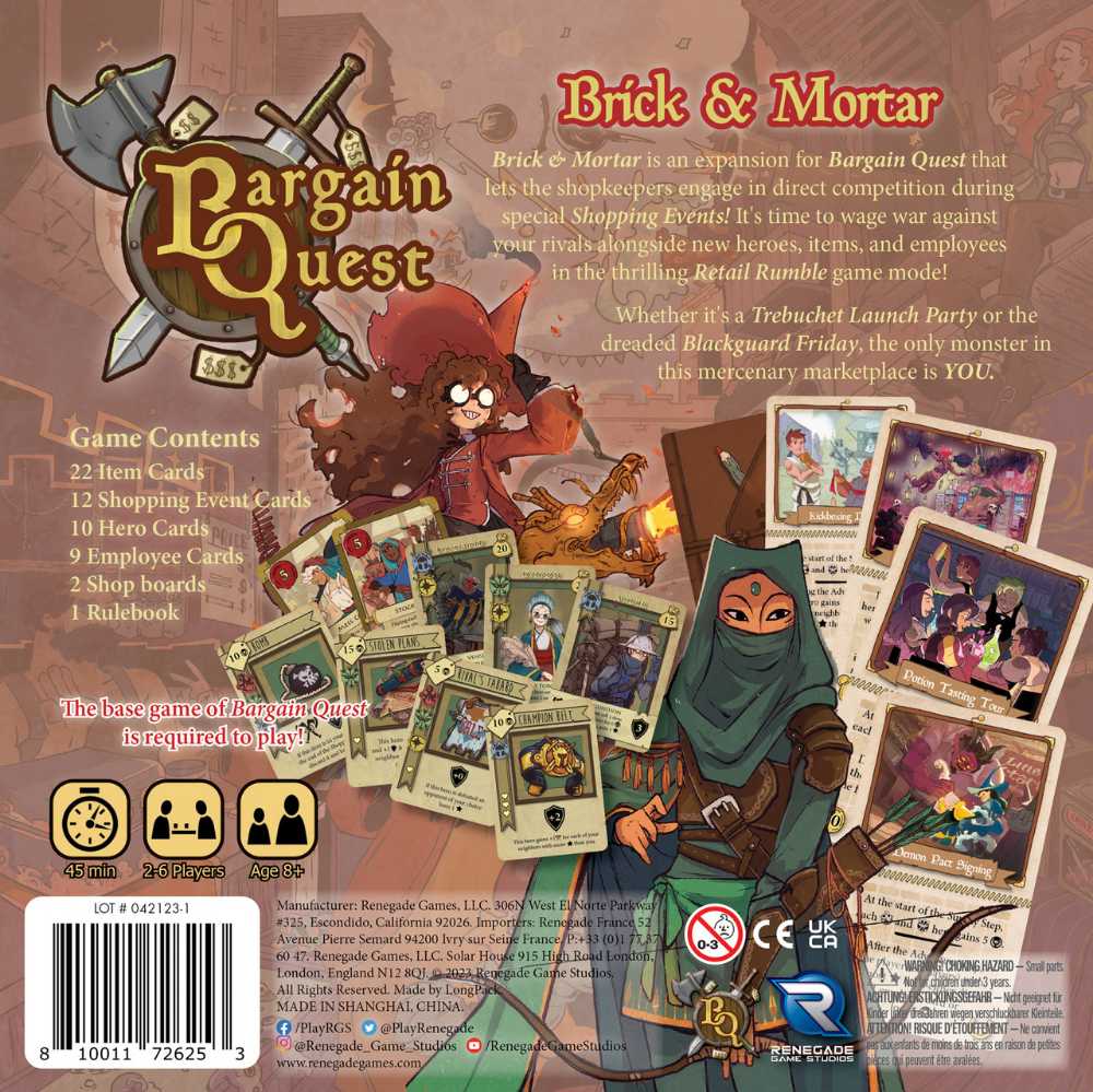 Bargain Quest: Brick & Mortar  (2-6) board game collectible [Barcode 810011726253] - Main Image 2