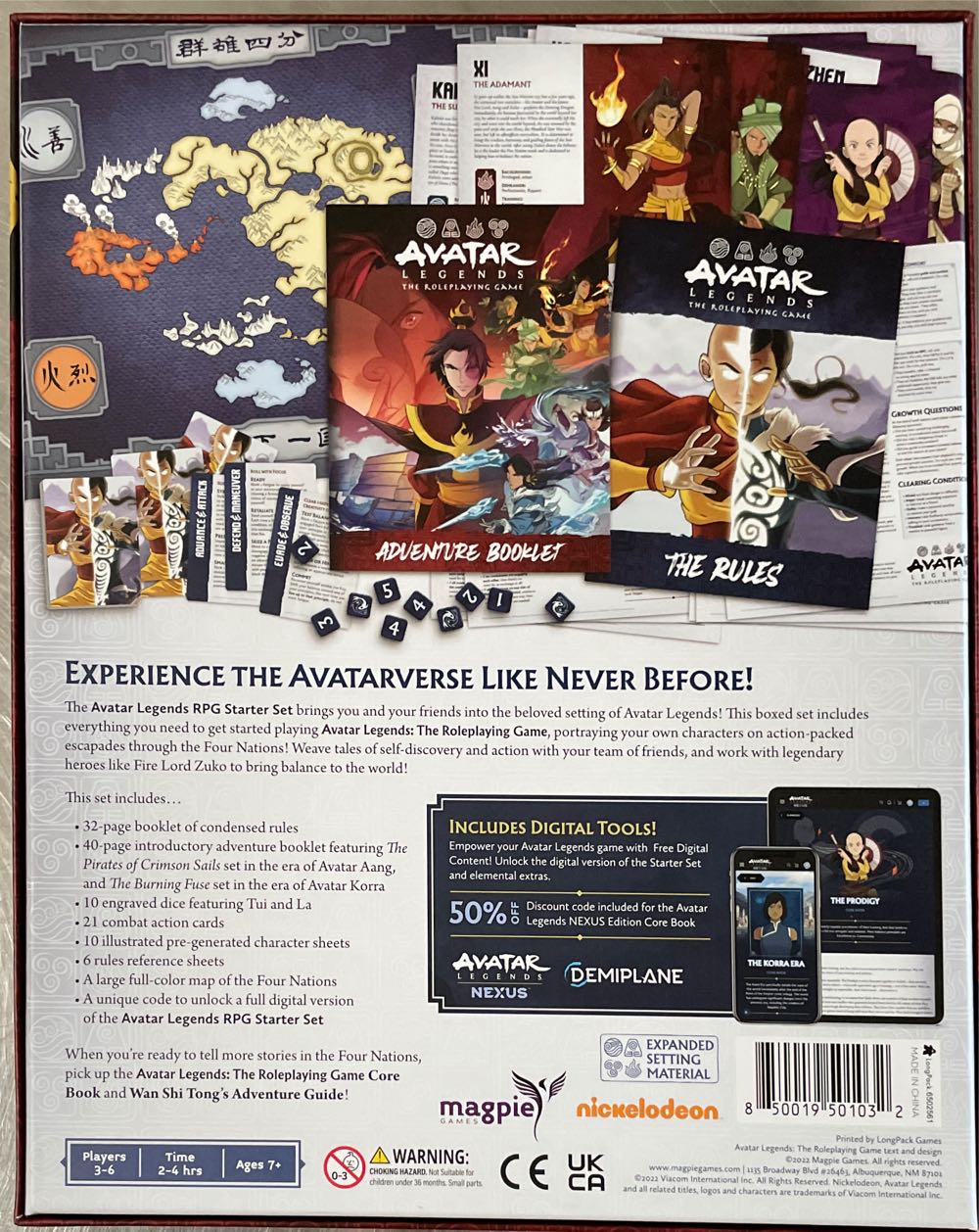 Avatar Legends The Roleplaying Game  (6) board game collectible [Barcode 850019501032] - Main Image 2