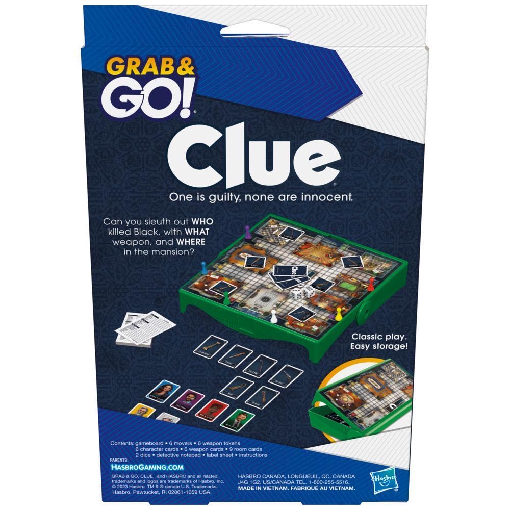 Clue Travel: Clue® GRAB ’N GO! Travel Game  (3-6) board game collectible [Barcode 195166230993] - Main Image 4