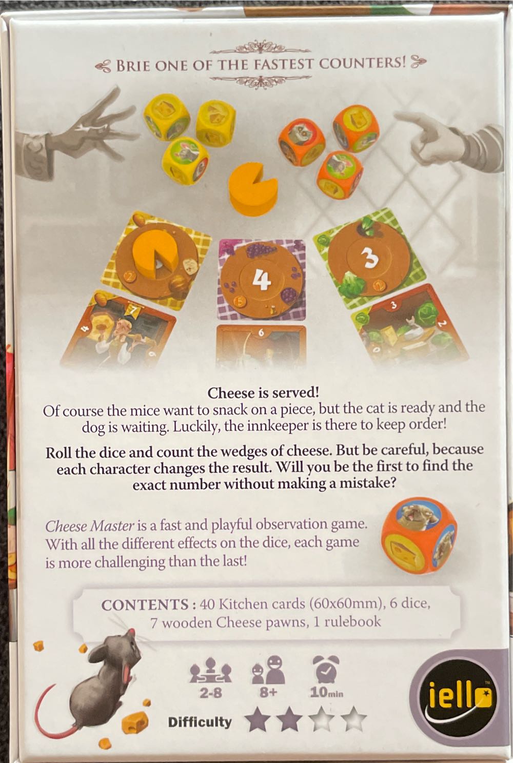 Cheese Master The Game Of Musical Cheese Card Game  (2-8) board game collectible [Barcode 3701551700483] - Main Image 2