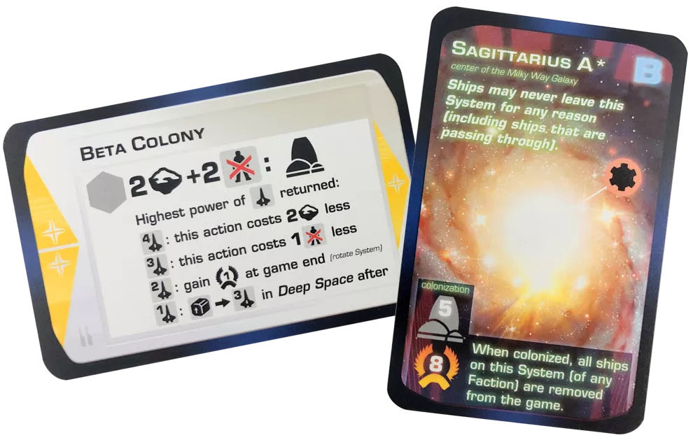 Beyond the Sun: Sagitarius A & Beta Colony Promos  (1-4) board game collectible - Main Image 1