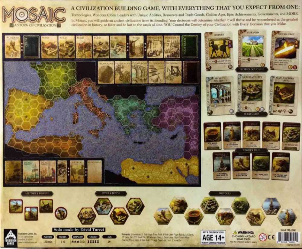 Mosaic: A Story Of Civilization  (1-6) board game collectible - Main Image 2
