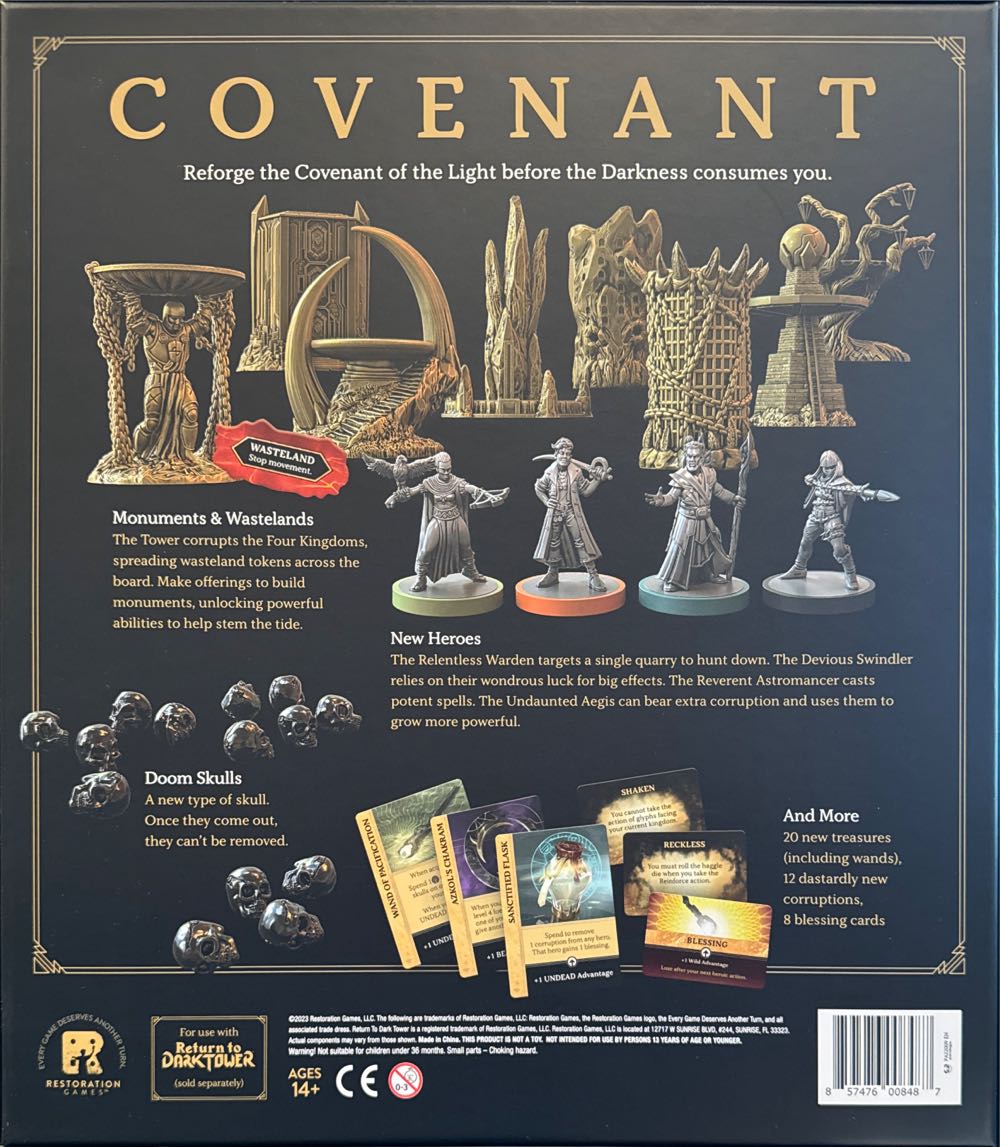 Return To Dark Tower: Covenant Expansion  (1-4) board game collectible [Barcode 857476008487] - Main Image 2