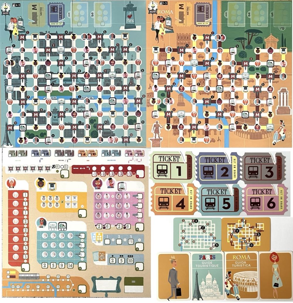 Get On Board: Paris & Rome  (1-5) board game collectible [Barcode 3701551700926] - Main Image 4