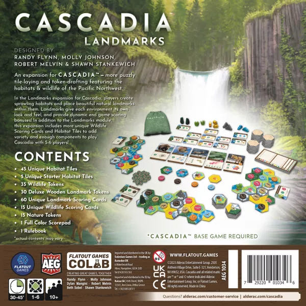Cascadia: Landmarks  (1-6) board game collectible [Barcode 729220010346] - Main Image 2