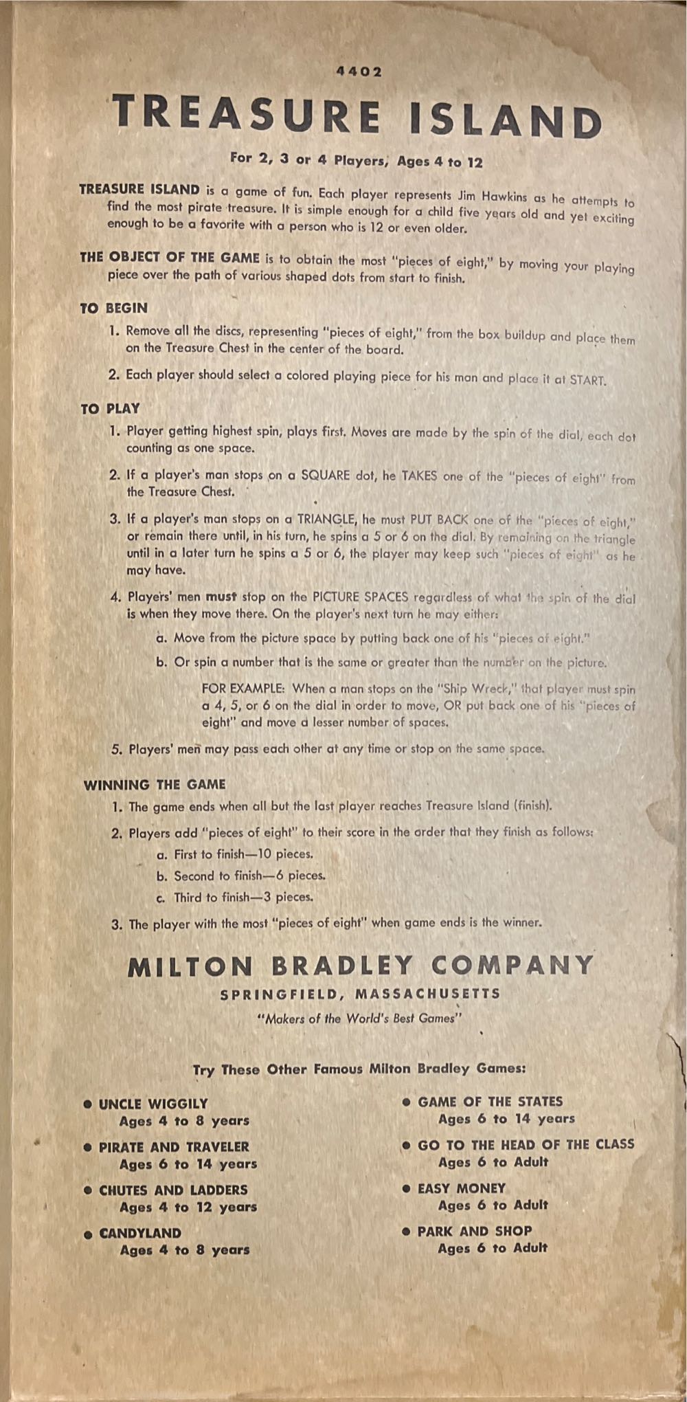 Treasure Island  (2-4) board game collectible - Main Image 2