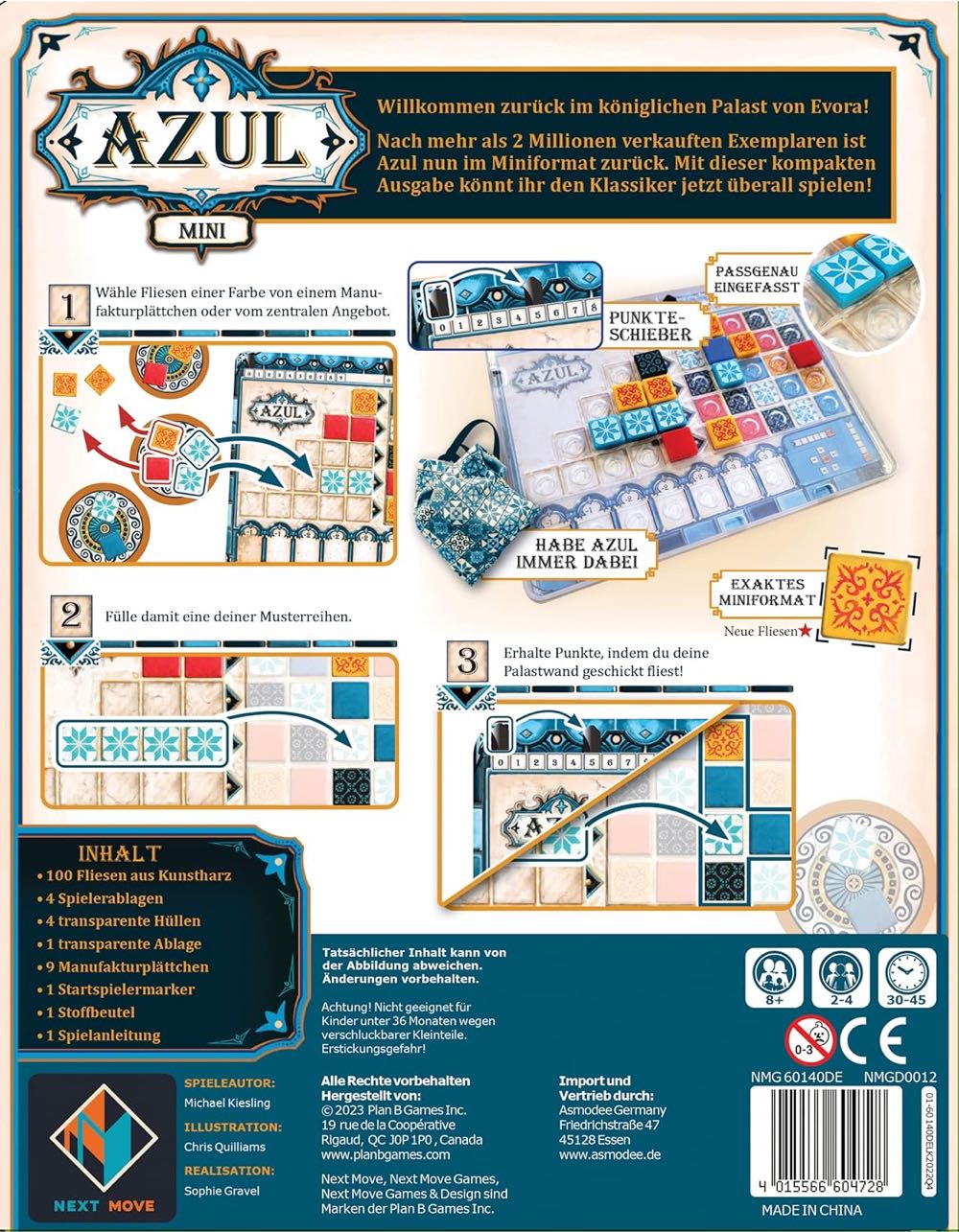 Azul Mini  (2-4) board game collectible [Barcode 4015566604728] - Main Image 2