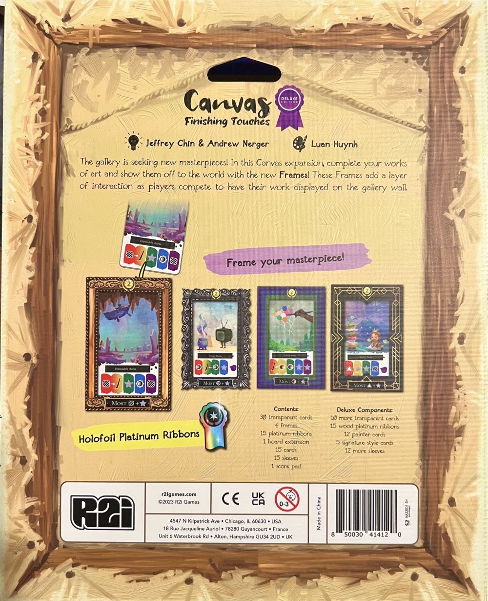 Canvas: Finishing Touches (Deluxe)  (1-5) board game collectible [Barcode 850030414120] - Main Image 2
