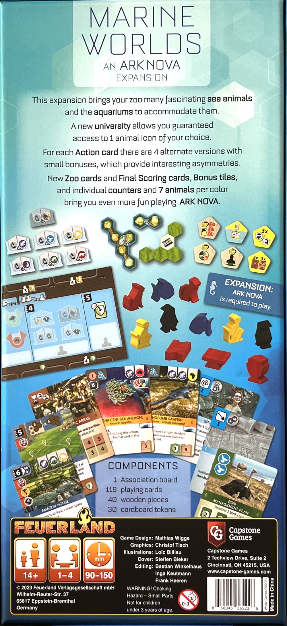 Ark Nova: Marine Worlds  (1-4) board game collectible [Barcode 850045365226] - Main Image 2