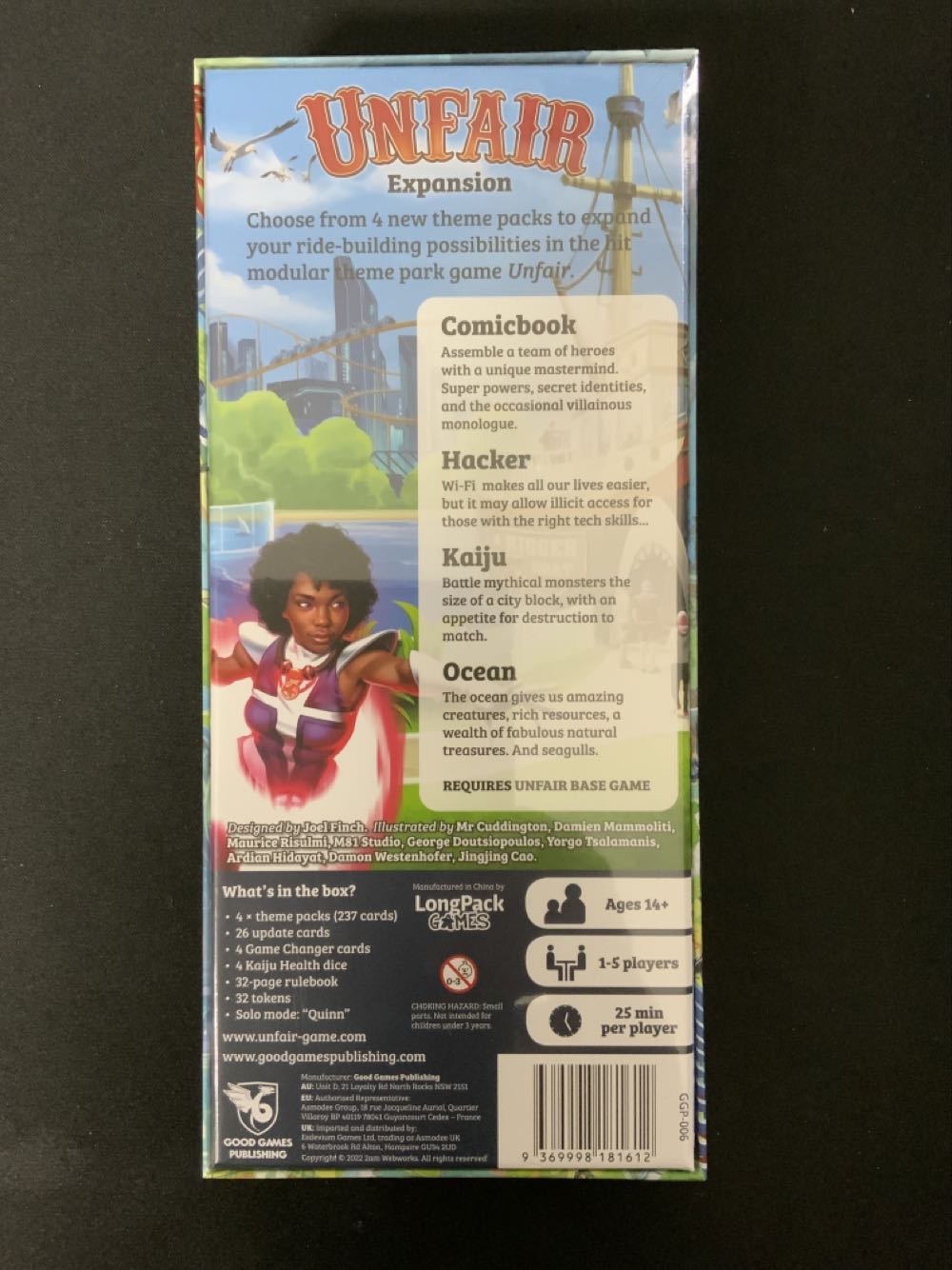 Unfair: Expansion 2: Comic book, Hacker, Kaiju, Ocean  (1-5) board game collectible - Main Image 2
