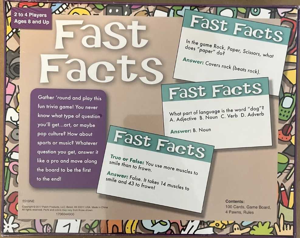 Fast Facts   (2 - 4) board game collectible - Main Image 2