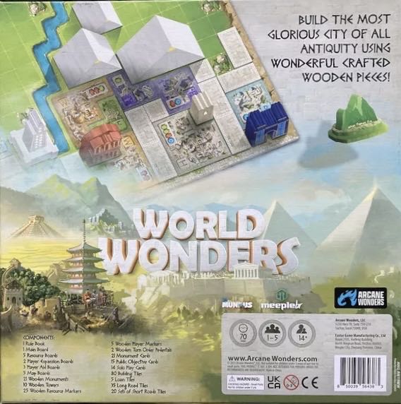 World Wonders  (1-5) board game collectible [Barcode 850039564383] - Main Image 2