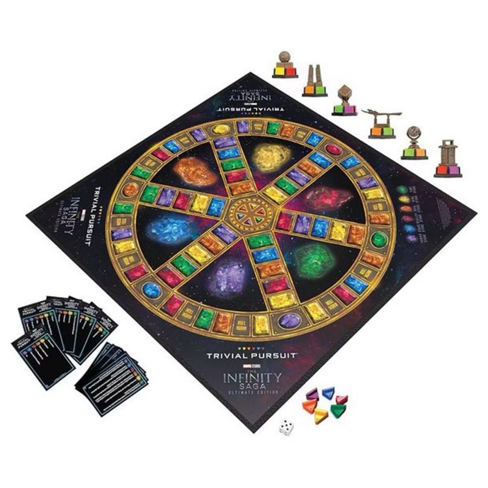 Trivial Pursuit: Marvel Cinematic Universe Ultimate Edition | Collectible Trivia Board Game Featuring 6 Infinity Stone Location Movers And Questions From Mcu Phases 1-3  (2+ Players) board game collectible [Barcode 700304157393] - Main Image 2