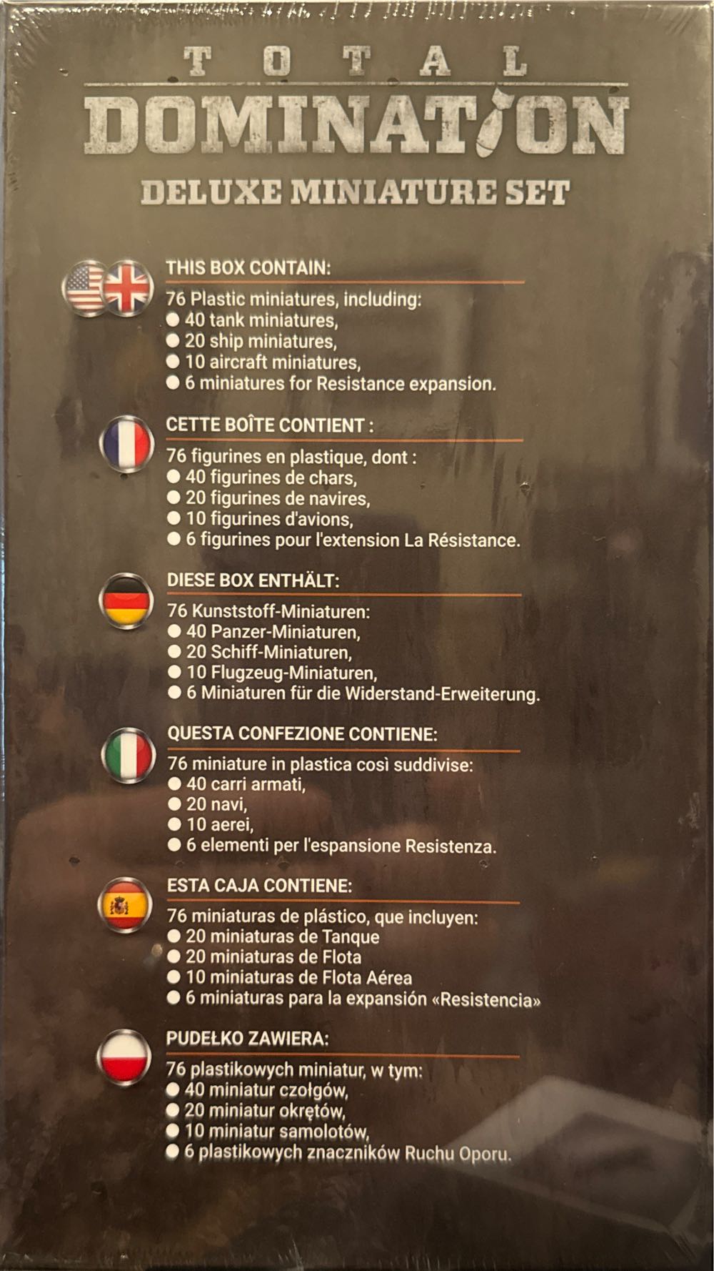 Total Domination: Deluxe Miniature Set  board game collectible [Barcode 5900741508986] - Main Image 2