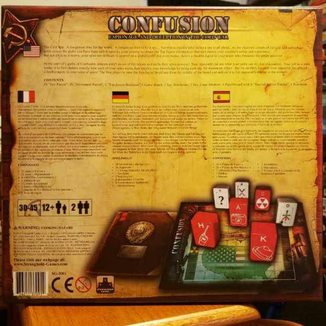 Confusion Espionage And Deception In The Cold War Stronghold Boardgame  board game collectible [Barcode 736211370914] - Main Image 2