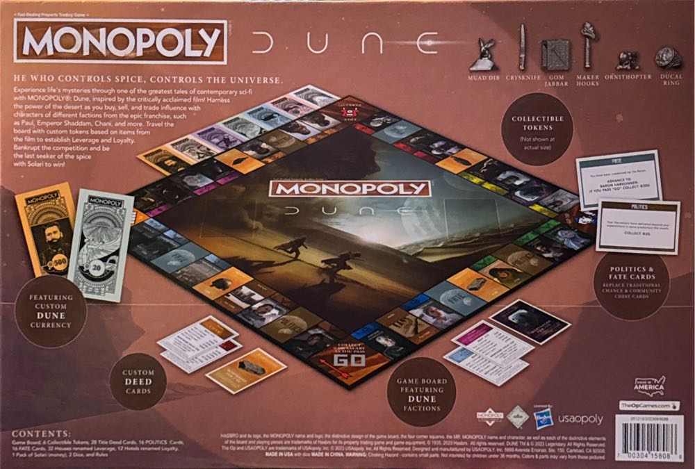Monopoly: Dune  (2-6) board game collectible [Barcode 700304158086] - Main Image 2