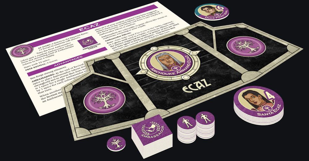 Dune: Ecaz & Moritani House Expansion  (2-8) board game collectible [Barcode 9781638840886] - Main Image 2