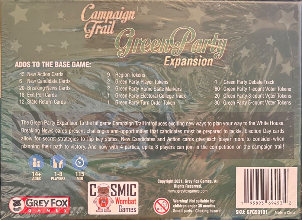 Campaign Trail: Green Party Expansion  board game collectible [Barcode 195893694532] - Main Image 2